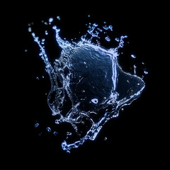 Fototapeta na wymiar 抽象的な水しぶきの3Dイラスト