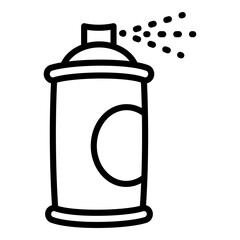Paint spray icon. Outline paint spray vector icon for web design isolated on white background
