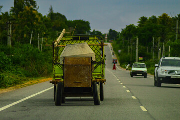 Rikshaw with concrete mixer