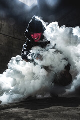smoke bomb portrait - 365146125