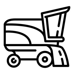 Modern combine icon. Outline modern combine vector icon for web design isolated on white background
