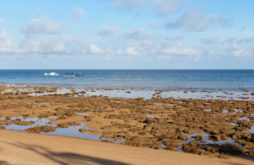 Fototapeta na wymiar Seaside view of low tide at Tioman Island