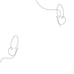 Butterfly animal background line drawing, vector illustration