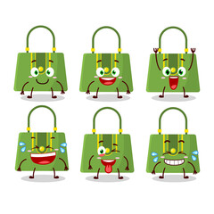 Cartoon character of women bag with smile expression