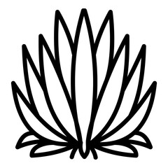 Succulent icon. Outline succulent vector icon for web design isolated on white background