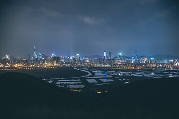 city skyline at night - 365148995