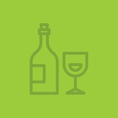 beer bottle and glass