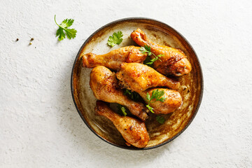 Baked chicken legs with spices