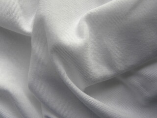 Fototapeta premium White color cotton fabric with wrinkles