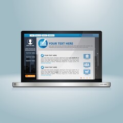 web design on a laptop