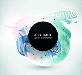 Abstract modern futuristic wavy banner 