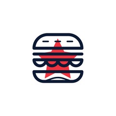 Naklejka premium hamburger