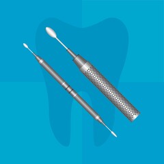Naklejka premium dental probes