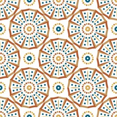 Beautiful retro seamless pattern, vintage texture. Volumetric pattern. Vintage decorative elements. Arabic, Indian. Stylized flowers. Ethnic ornaments. Flower circular background. Pastel pattern.