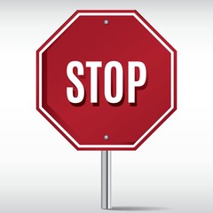 stop road sign
