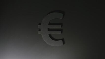 Black Euro symbol on a background