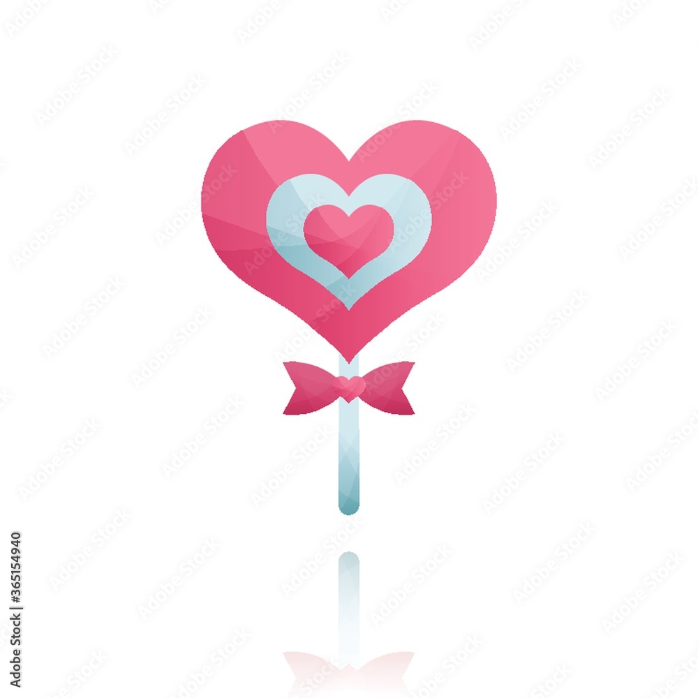 Poster heart shaped lollipop