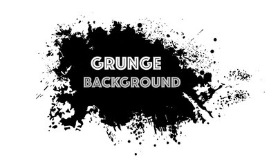 Art graphics shapes elements. Grunge vector illustration background. Brush black paint ink stroke. Vector illustration. 