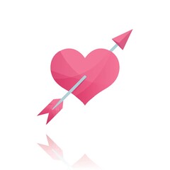 an arrow through a heart