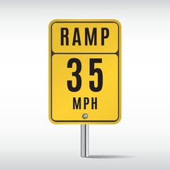 ramp 35 traffic sign