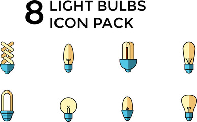 Light bulbs icon pack / sets 