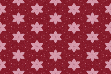 Textile fashion print. Linen fabric texture with geometric pattern. Cotton fabric background illustration