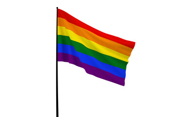 Rainbow Flag, LGBT Flag 3D Render