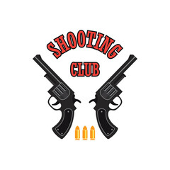shooting gun logo for shooting club, vector illustration