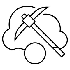 Blockchain cryptocurrency icon vector illustration