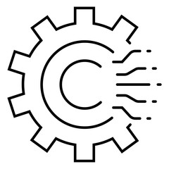 Blockchain cryptocurrency icon vector illustration