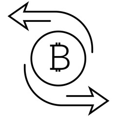 Blockchain cryptocurrency icon vector illustration