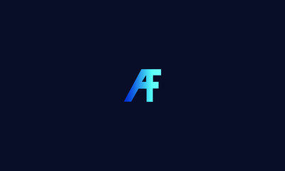 Abstract, Creative, Minimal and Unique Alphabet letters AF, FA logo