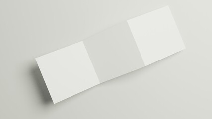 Square Z-fold Brochure Mockup-3Dillustration