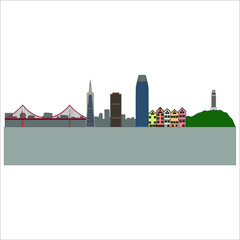 Obraz premium San Francisco Skyline United States City
