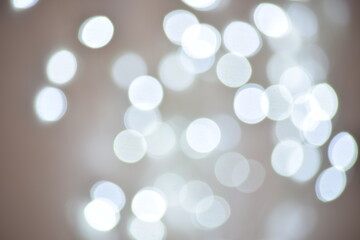 Blurred images from the lamp in the bedroom