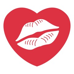 Obraz premium lips in a heart