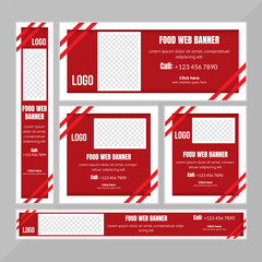 Food & Restuaruant Concept web Bannar set Design.