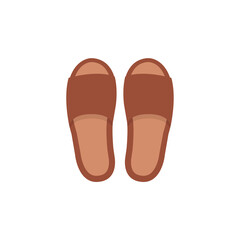 Flat Slippers, home Slippers icon, piece of cheese icon, vector illustration isolated on white background
