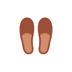 Flat Slippers, home Slippers icon, piece of cheese icon, vector illustration isolated on white background