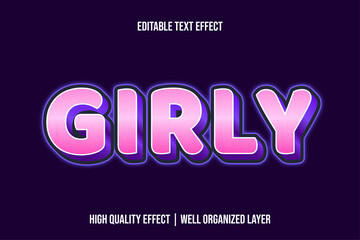 Girly Pink Text Effect Style