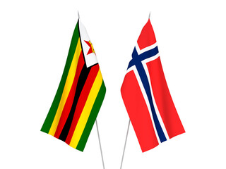 Norway and Zimbabwe flags