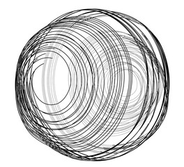 Sphere of spirals outline