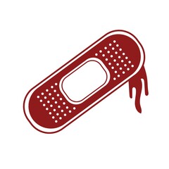 bandage with blood