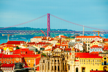 Colorful City Buildings - Lisbon - Portugal