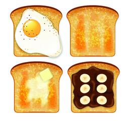 Vector illustration of a set of bread.