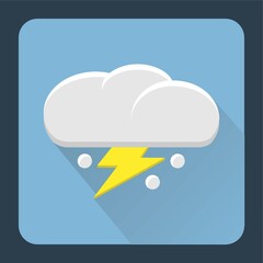 raining cloud with thunder