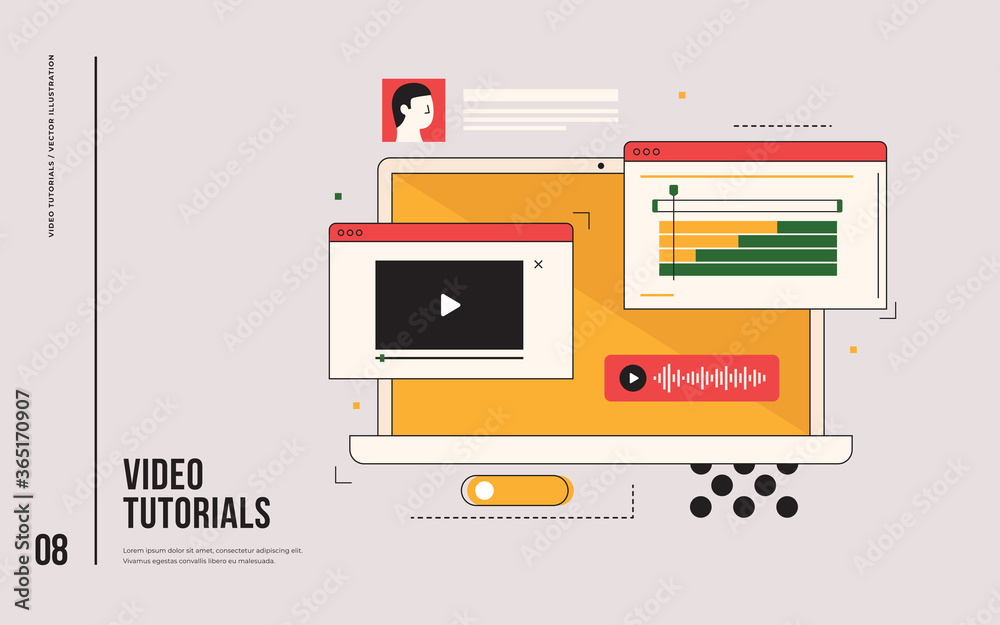Fototapete video manual for online training and seminars and computer courses. education for everyone. distance