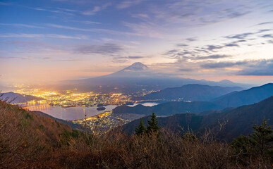Aerial view of Mount fuji,Shindotoge view point, Japan