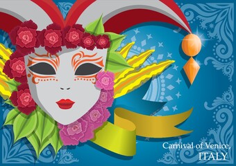 poster of carnival mask