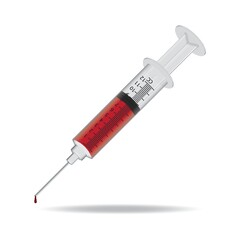 blood in syringe